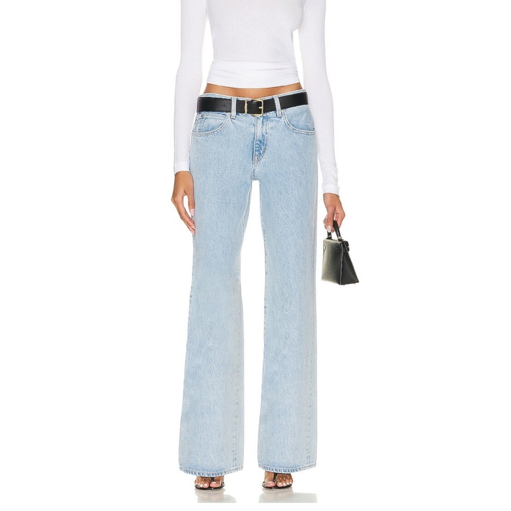 SLVRLAKE Wide Leg Light Denim Jeans
